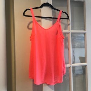Hot Pink Tank Top with cutout back